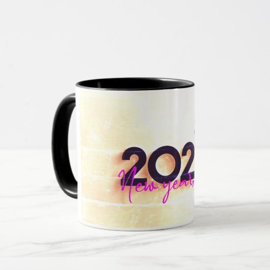 Citaat Transformatie Sylvester Start Gold Mok (Voorkant links)