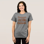 Citaat Typografie | Funny Sarcastic Message T-Shir Tri-Blend Shirt (Voorkant volledig)