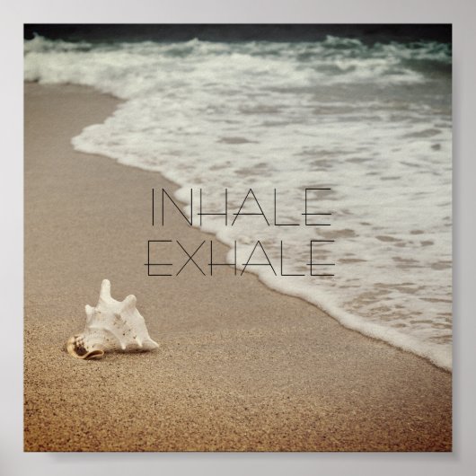 citaat typografie poster inhale exhale (Voorkant)
