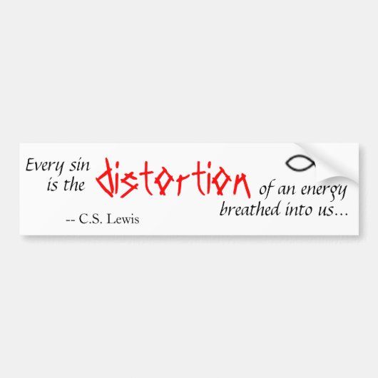 Citaat uit C.S. Lewis Bumpersticker (Voorkant)