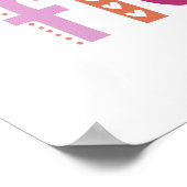 Citaat uit Cute Pink Floral Hand Leted Typography Poster (Hoek)