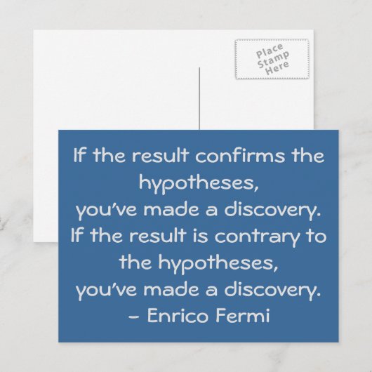 Citaat uit de beschikbare wetenschap van het Brief Briefkaart (Voorkant / Achterkant)