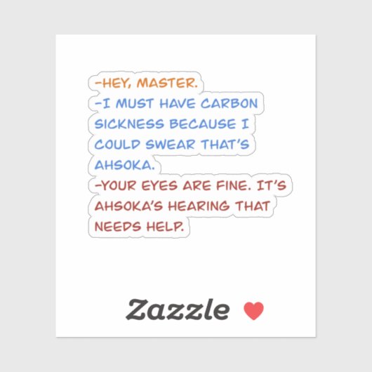 citaat uit de kloonoorlog sticker (Vel)