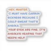 citaat uit de kloonoorlog sticker (Voorkant)