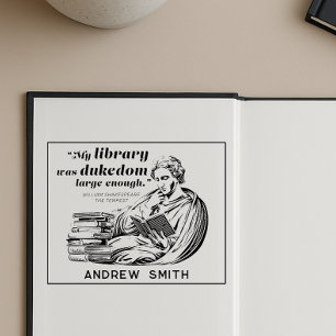 Citaat uit de moderne bibliotheek van de Vintage S Rubberstempel