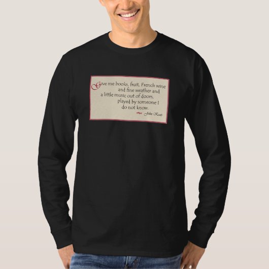 citaat uit het boek John Keats T-shirt (Voorkant)