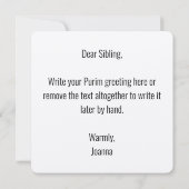 Citaat uit Megillat Esther in het Hebreeuws voor h (Achterkant)