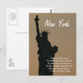 Citaat uit New York/Vrijheidsbeeld Briefkaart (Voorkant / Achterkant)