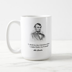 citaat van Abe Lincoln Koffiemok