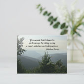 Citaat van Abraham LIncoln: Je kunt niet bouwen Briefkaart (Staand voorkant)