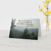 Citaat van Abraham LIncoln: Je kunt niet bouwen Kaart (Gele Bloem)