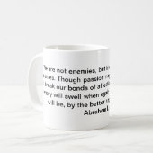 citaat van Abraham Lincoln Koffiemok (Voorkant links)