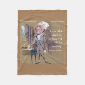 Citaat van Alexander Hamilton "Stand for Iets" Fleece Deken (Voorkant)