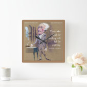 Citaat van Alexander Hamilton "Stand for Iets" Vierkante Klok (Huis)