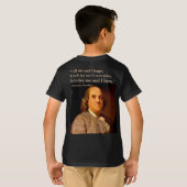 Citaat van Ben Franklin T-shirt (Achterkant volledig)