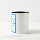 citaat van Bernie Samders Tweekleurige Koffiemok (Center)