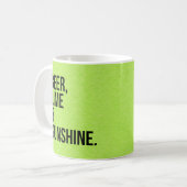 Citaat van bier, Limoen en zonneschijn Koffiemok (Voorkant links)