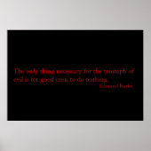 Citaat van Burke Poster (Voorkant)