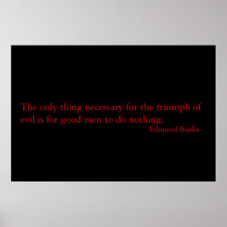 Citaat van Burke Poster