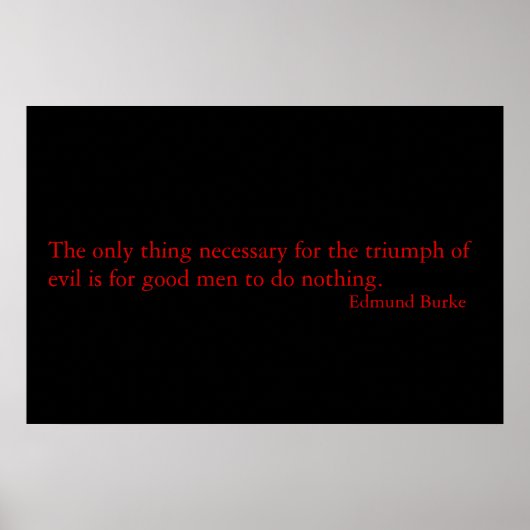Citaat van Burke Poster (Voorkant)