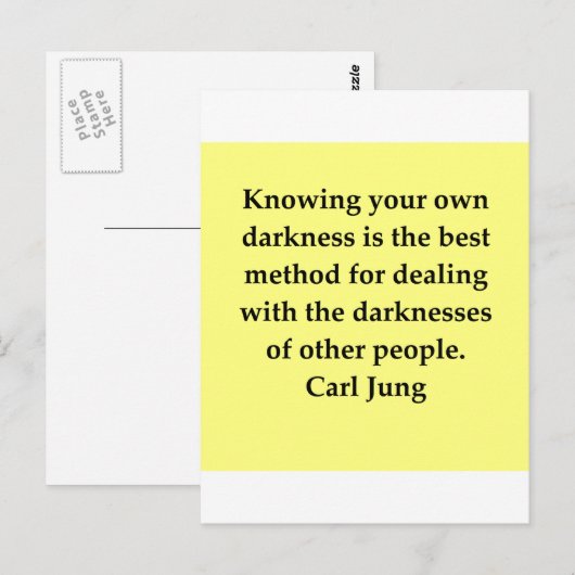 citaat van carl jung briefkaart (Voorkant / Achterkant)