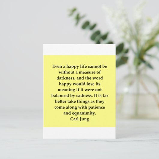 citaat van carl jung briefkaart (Staand voorkant)
