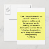 citaat van carl jung briefkaart (Voorkant / Achterkant)