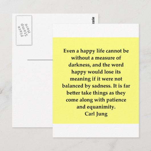 citaat van carl jung briefkaart (Voorkant / Achterkant)
