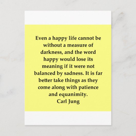 citaat van carl jung briefkaart (Voorkant)