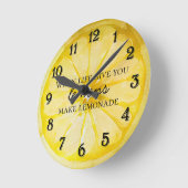 Citaat van citroen ronde klok (Hoek)