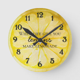 Citaat van citroen ronde klok