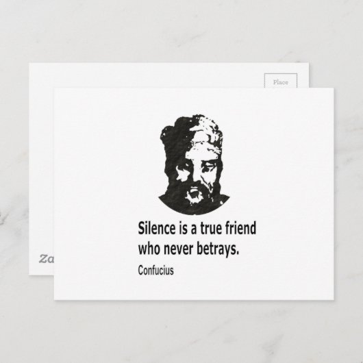 Citaat van Confucius Briefkaart (Voorkant / Achterkant)