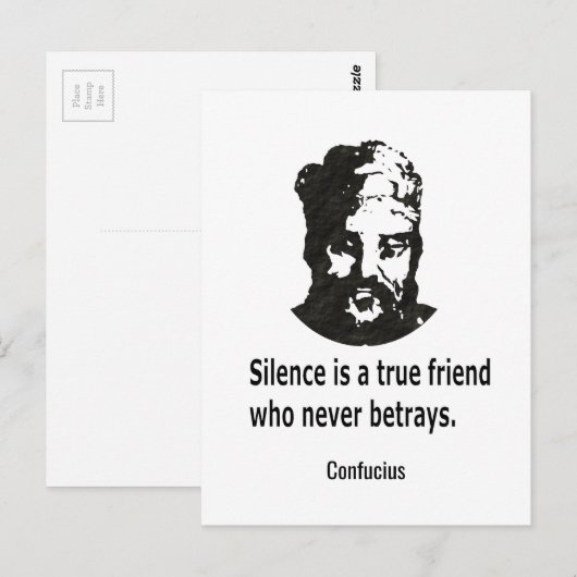 Citaat van Confucius Briefkaart (Voorkant / Achterkant)