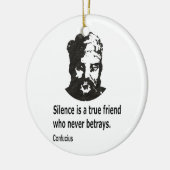 Citaat van Confucius Keramisch Ornament (Links)