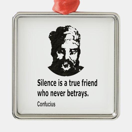 Citaat van Confucius Metalen Ornament (Voorkant)