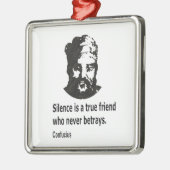 Citaat van Confucius Metalen Ornament (Links)