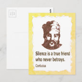 Citaat van Confucius Old Torn Paper Texture Briefkaart (Voorkant / Achterkant)