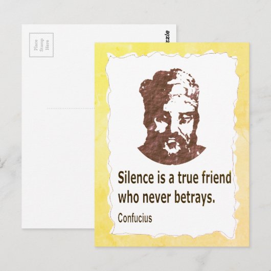 Citaat van Confucius Old Torn Paper Texture Briefkaart (Voorkant / Achterkant)