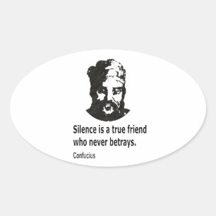 Citaat van Confucius Ovale Sticker