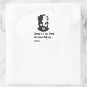 Citaat van Confucius Ovale Sticker (Tas)