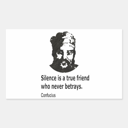 Citaat van Confucius Rechthoekige Sticker (Voorkant)