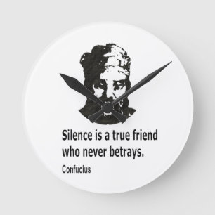 Citaat van Confucius Ronde Klok