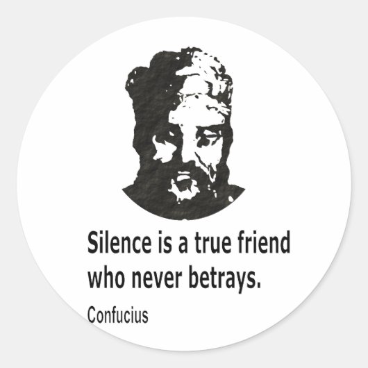 Citaat van Confucius Ronde Sticker (Voorkant)
