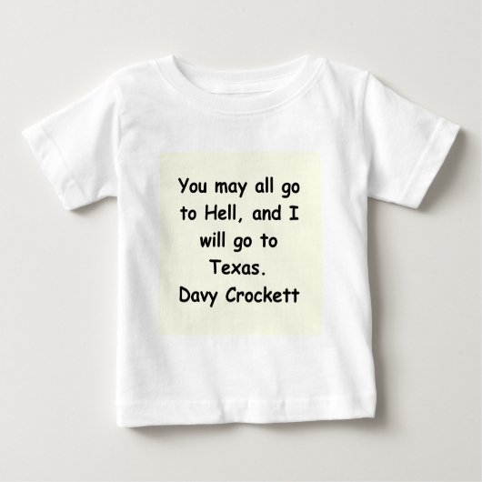 citaat van davy crockett (Voorkant)