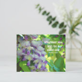 Citaat van de Aanvlieghoogte van de Wisteria Flowe Briefkaart (Staand voorkant)