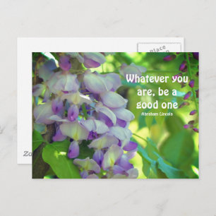 Citaat van de Aanvlieghoogte van de Wisteria Flowe Briefkaart