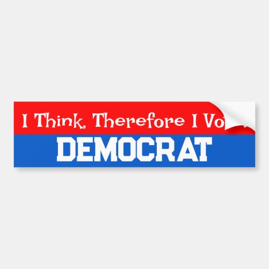 citaat van de democraat bumpersticker (Voorkant)