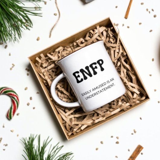 Citaat van de Funny van het ENFP MBTI met Zwarte T Koffiemok