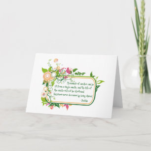 Citaat van de Kaars van Boedha het Enige Kaart