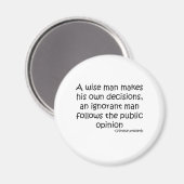 citaat van de publieke opinie magneet (Voorkant / Achterkant)